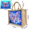 DIY Diamond Painting Linen Waterproof Handbag Shopping Storage Bag Totes Kit(with 2pcs diamond painting)