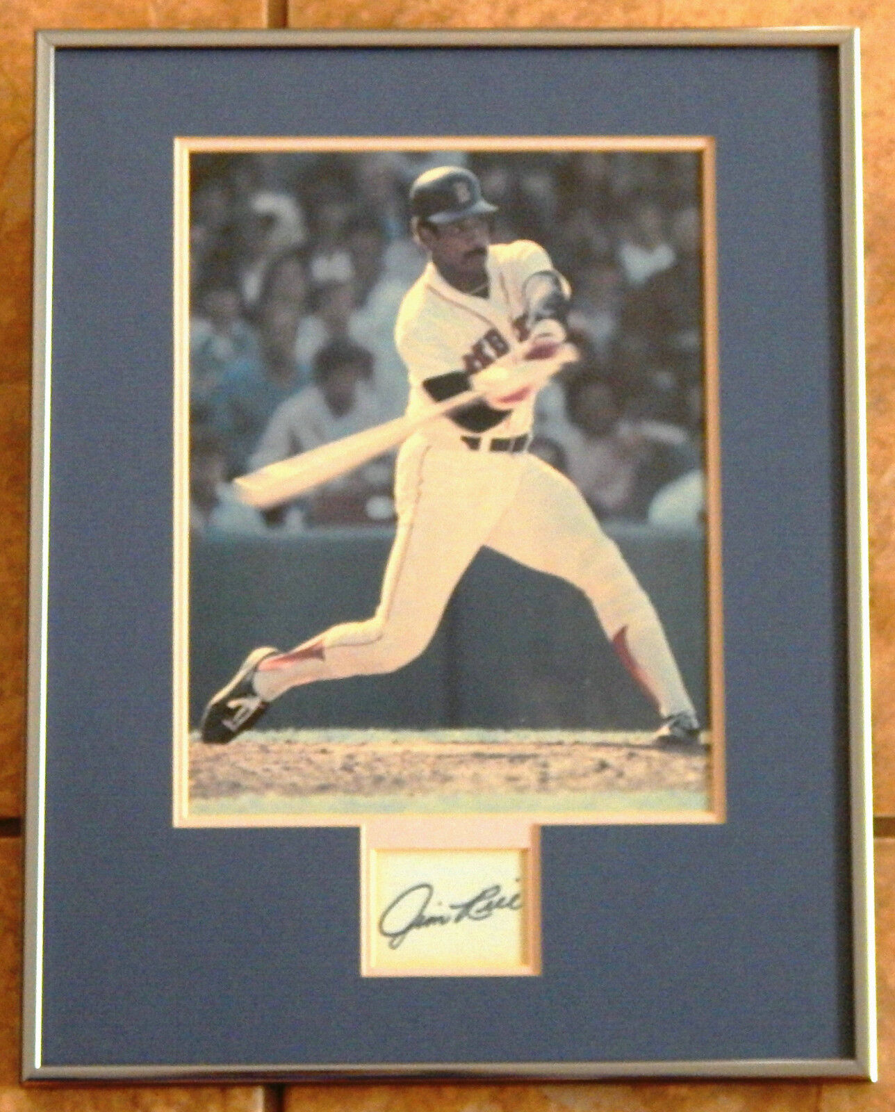 BASEBALL JIM RICE BOSTON RED SOX SIGNED auto AUTOGRAPH 11X14 FRAMED MATTED Photo Poster painting