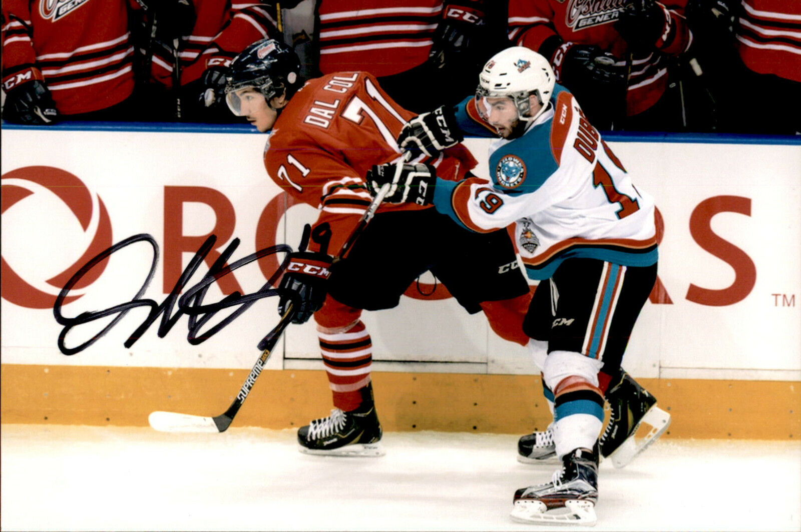 Dillon Dube SIGNED autographed 4x6 Photo Poster painting KELOWNA ROCKETS / CALGARY FLAMES #4