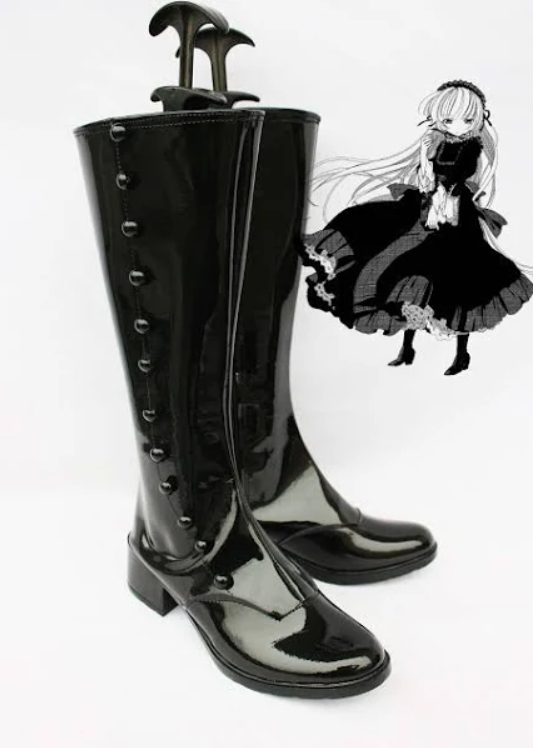 Gosick Victorique Cosplay Black Boots Shoes