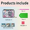 2pcs Cat Dog Pattern Diamond Painting Fashion Card Holder Compact Coin Purse
