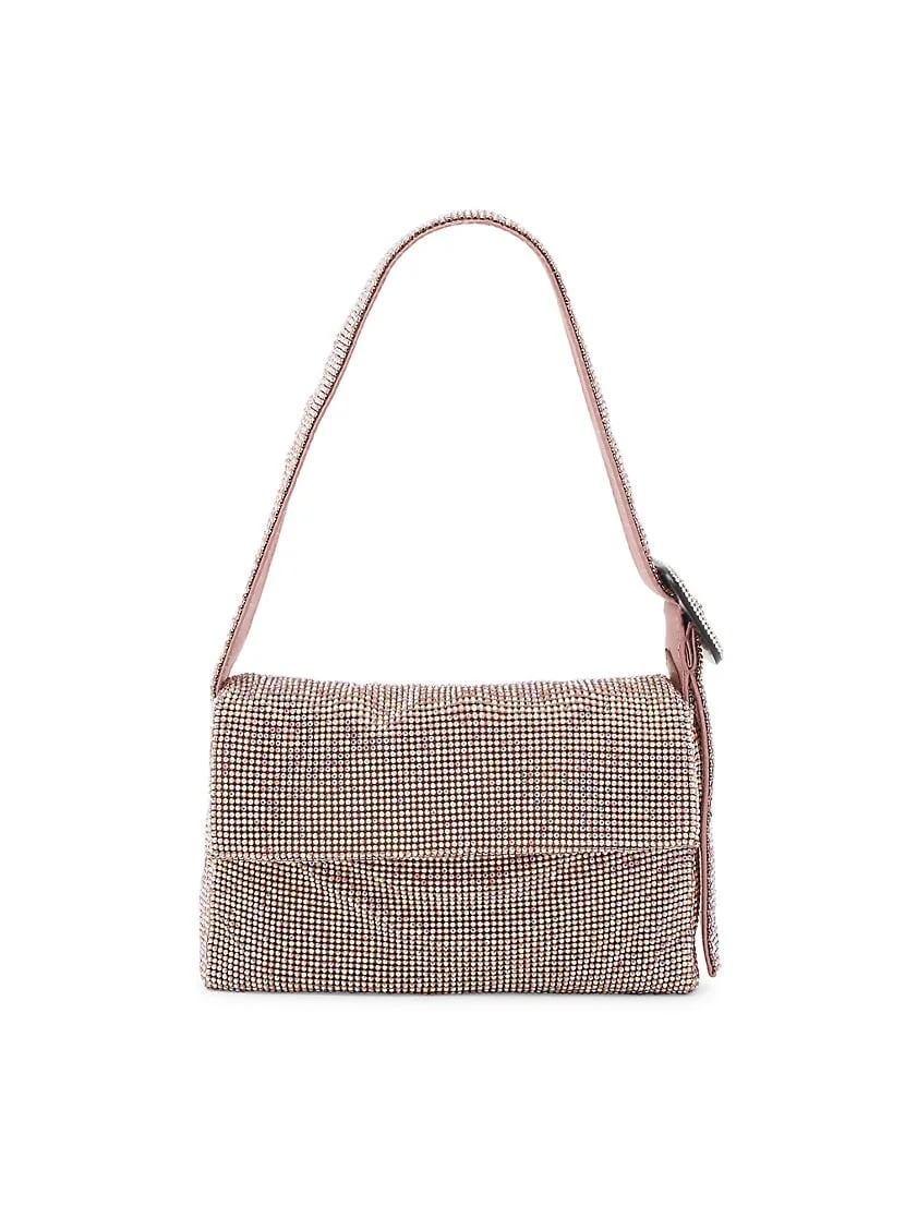 Benedetta Bruzziches Vitty Mignon Rhinestone Mesh Top Handle Bag