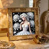 White Flower Beauty-Special Shaped Diamond Painting