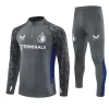 25/26 Feyenoord dark gray with blue Half-Zip Training Jacket Set
