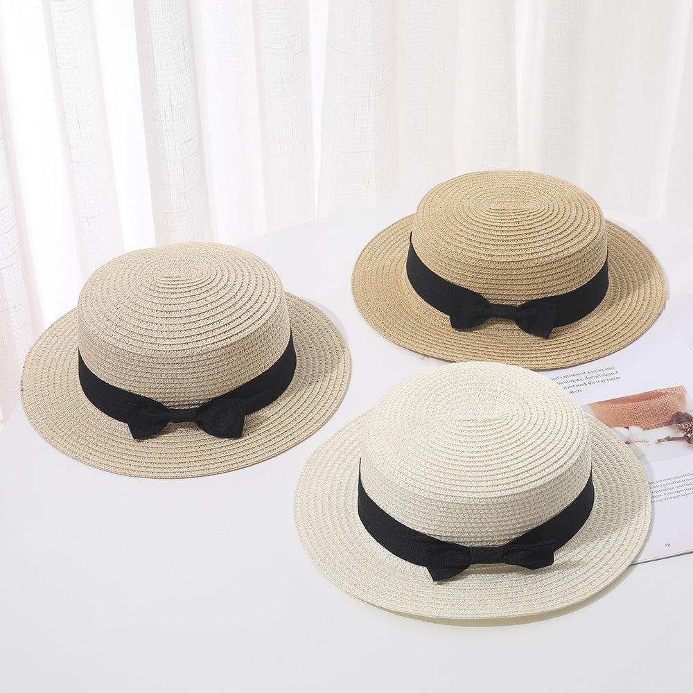 Summer Retro Straw Hat Female Baby Beach Sun Shade Hats