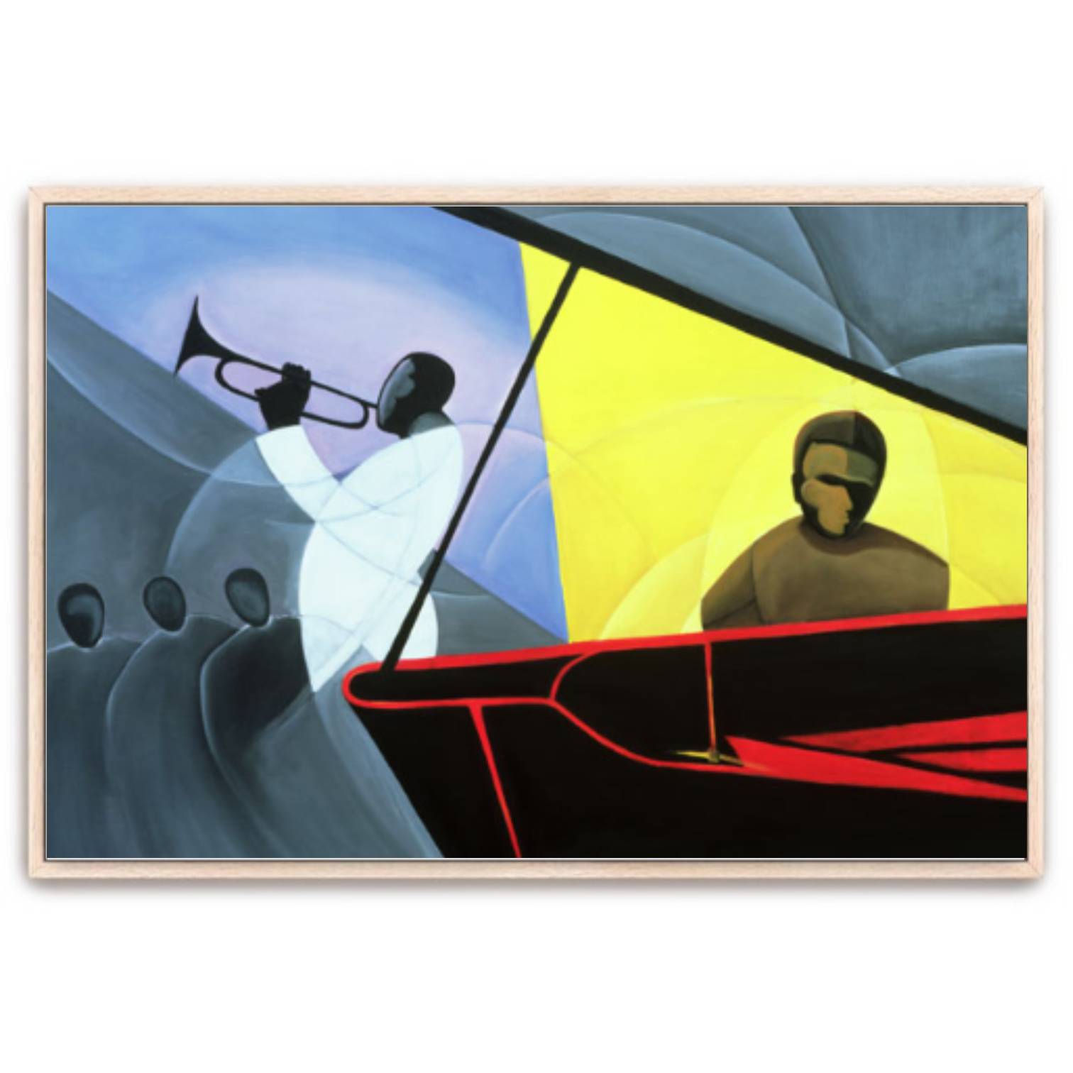 Hot and Cool Jazz, 2004 (oil & acrylic on canvas) - Works with frames