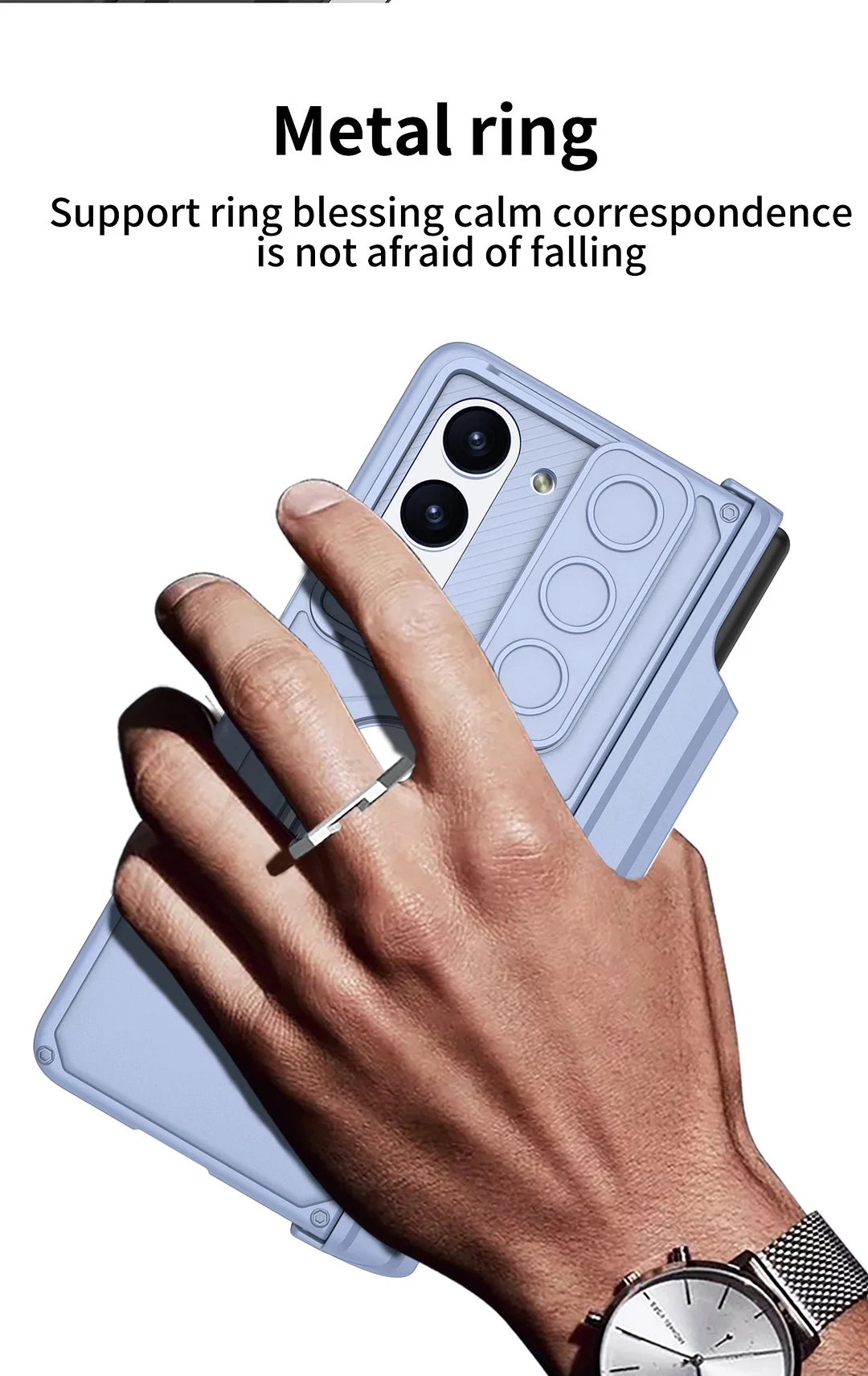 Suitable for Samsung Z Fold Series Folding Hinge Bracket Armor Protective Phone Case