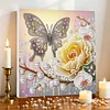 (Pre-Framed)Yellow Butterfly-Special Shape Diamond Painting Kit(25x25cm)