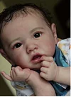 [Heartbeat💖 & Sound🔊] Open Mouth 20'' Look Real Chad Reborn Silicone Toddler Baby Girl Doll - RBBI-Myrebornbabydoll&reg; Myrebornbabydoll&reg;
