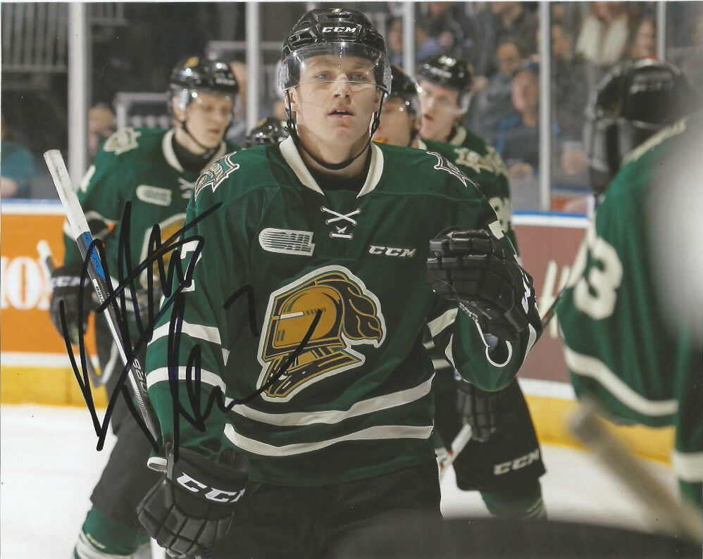 London Knights Matthew Tkachuk Signed Autographed 8x10 OHL Photo Poster painting COA C