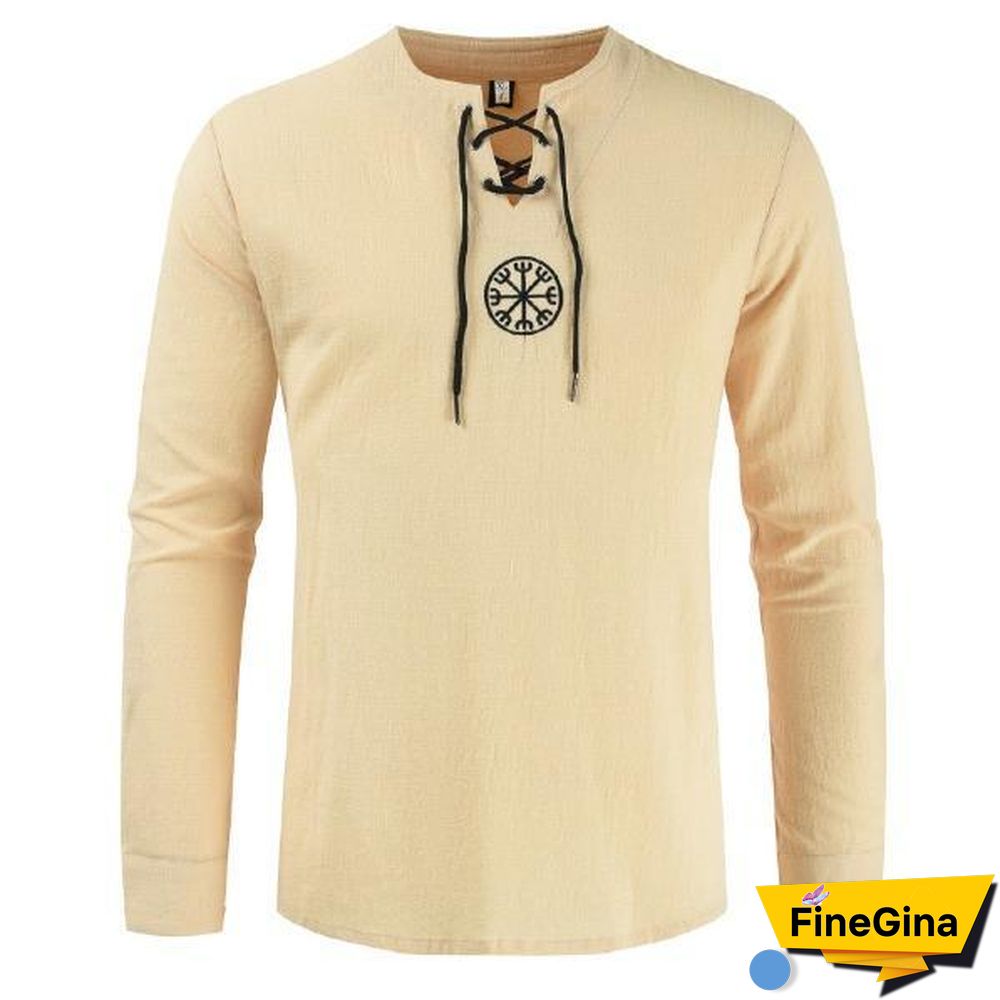 Medieval Pirate Retro Cosplay Embroidered Shirts