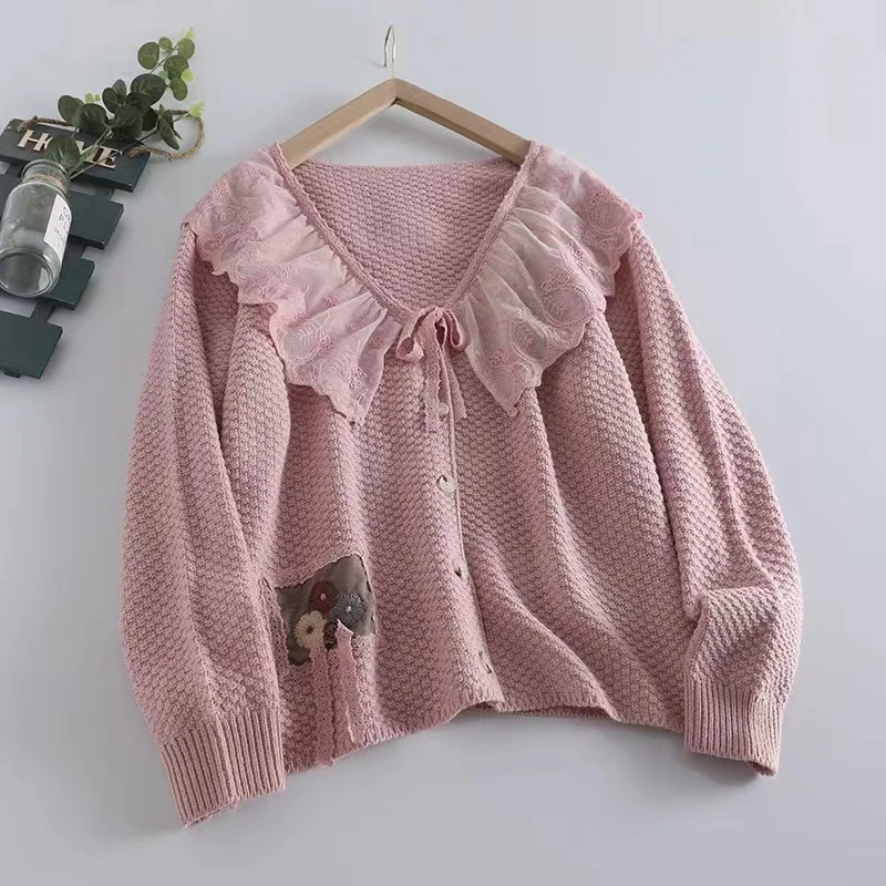 Chicfifth Sweater Women Winter Long Sleeve High Quality Autumn Vintage Top Knitted Cardigan