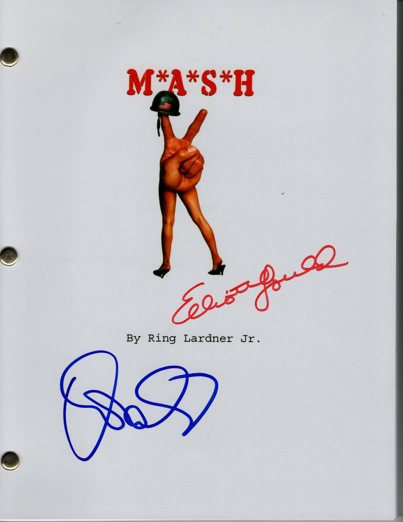 Donald sutherland & elliott gould signed autographed m*a*s*h script