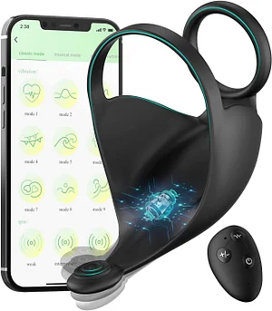 App-Controlled Cock Ring Vibrator – Remote-Controlled Male Masturbator with Vibration