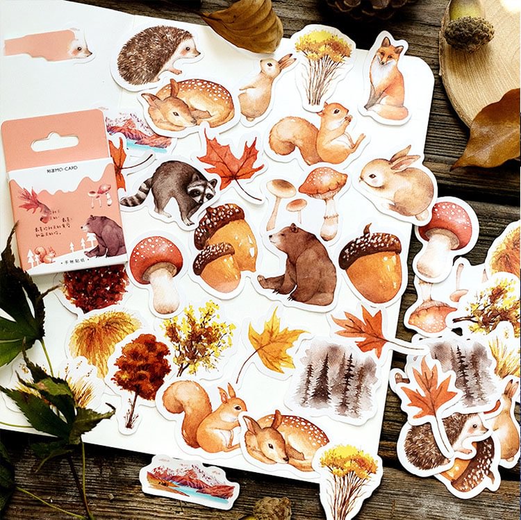 Autumn Forest Adhesive Sticker -Himinee.com