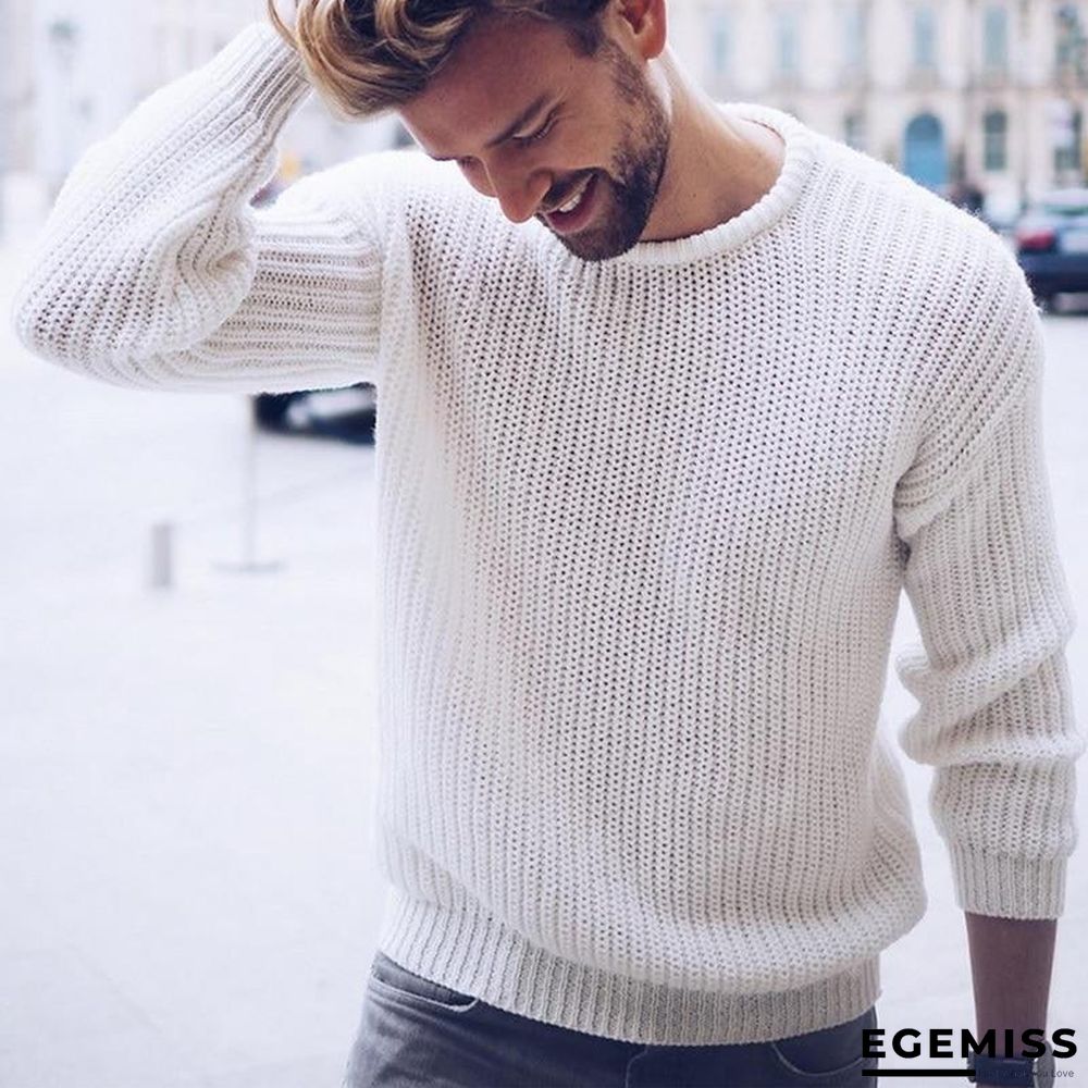 Cotton Sweater Men Pullover Casual Jumper For Male  Knitted Korean Style Clothes Plus Size | EGEMISS