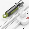 Portable Zoom Flashlight with Hook USB Rechargeable Waterproof