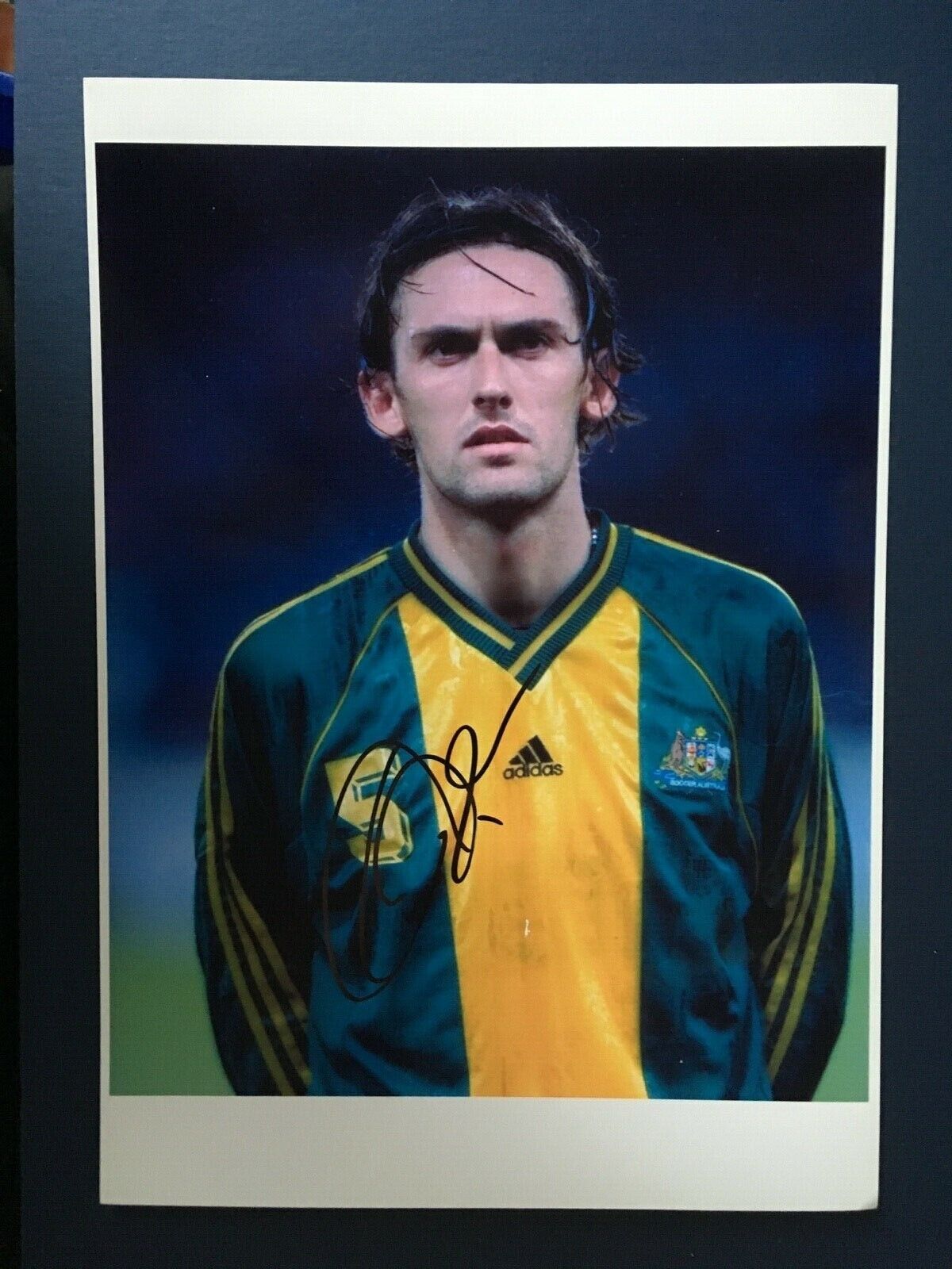 TONY POPOVIC - AUSTRALIAN INTERNATIONAL FOOTBALLER - SUPERB SIGNED Photo Poster painting