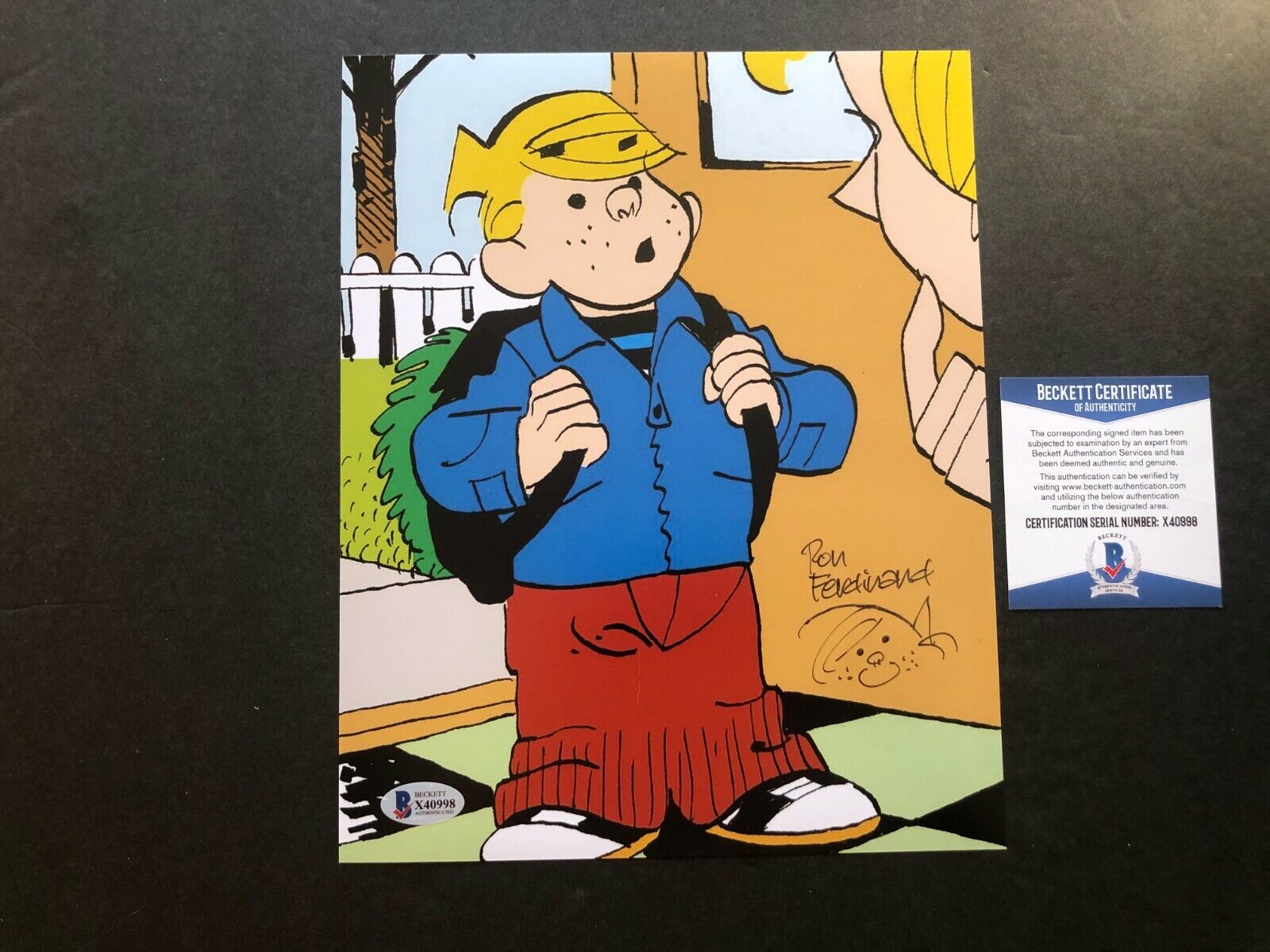 Ron Ferdinand signed autographed Dennis The Menace 8x10 Photo Poster painting Beckett BAS coa