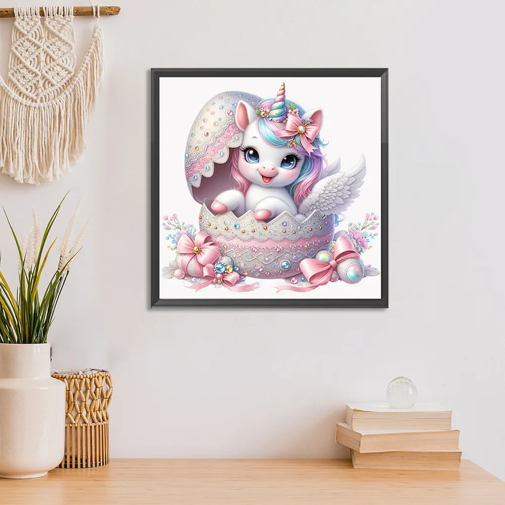 Diamond Painting - Full Round Drill - Jeweled Unicorn Egg(Canvas|30*30cm)
