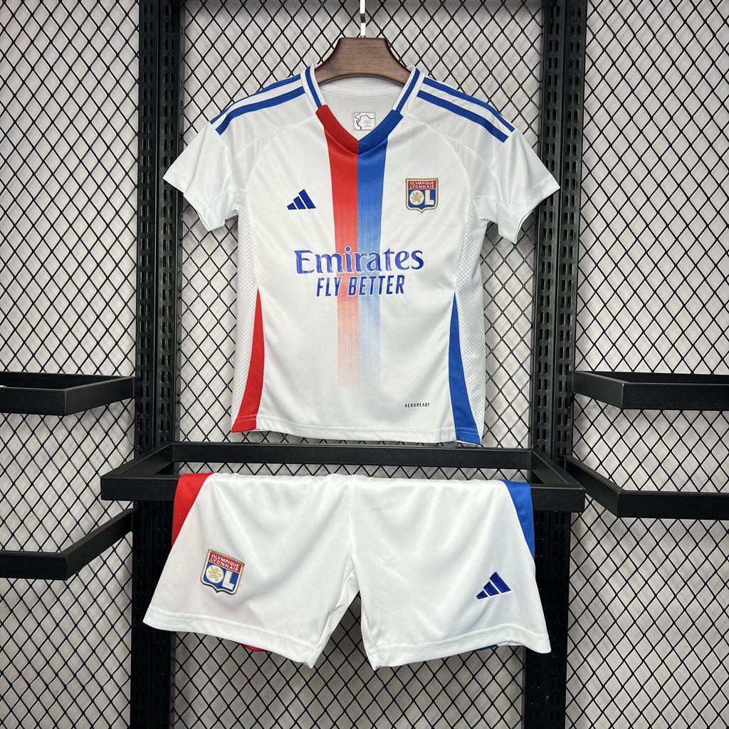 2024-2025 KIDS Lyon Olympique Lyonnais Home Football Shirt 1:1 Thai Quality