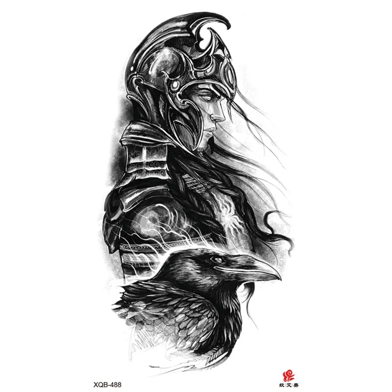 Sdrawing Full-arm Waterproof Tattoo Sticker Symbol Totem Animal Skeleton Small Arm Tattoo Sticker