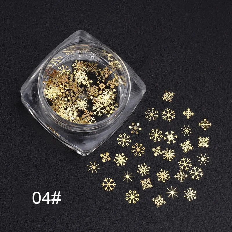 Butterfly Design Mixed Ultra-thin Hollow Metal Patch Snowflake DIY Jewelry Nail Art Decoration Metallic Nail Art Sequins Gem-Nail Inspo