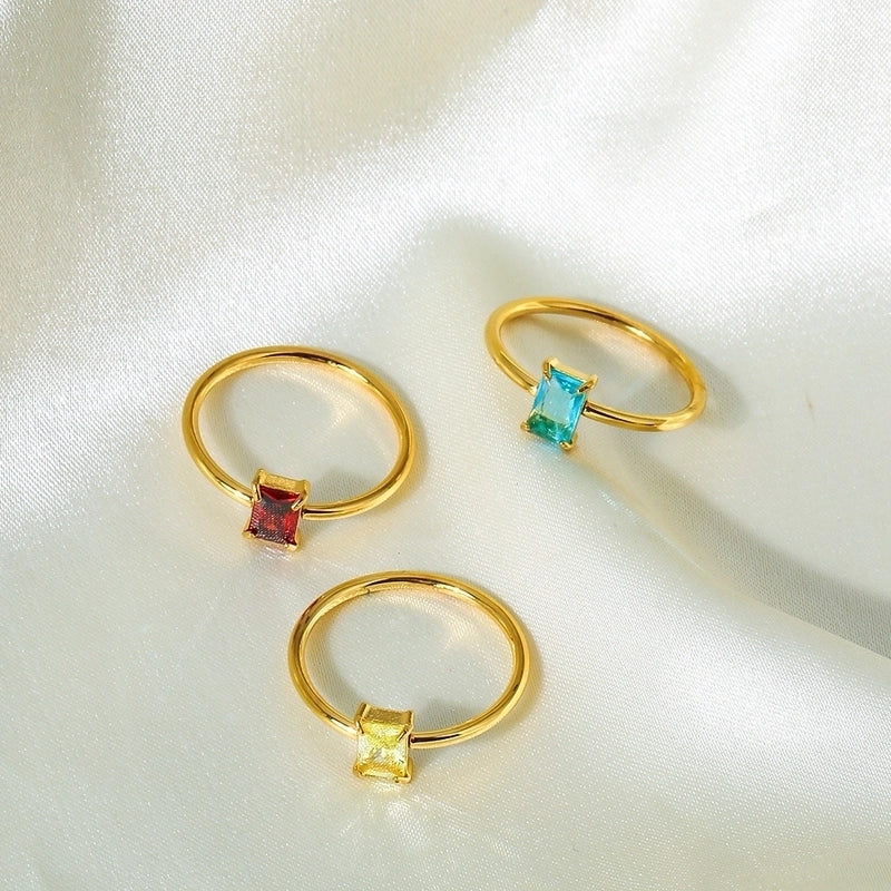 Minimalist Geometric Titanium Steel Rings