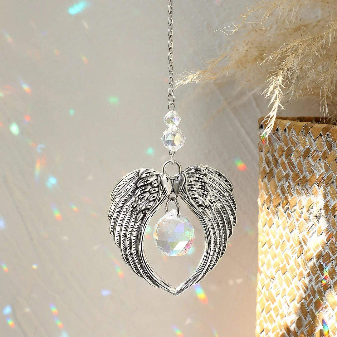 Moon Prism Crystal Suncatcher Rainbow Maker Hanging Sun Catcher for Window Home Garden Decor Wedding Christmas Decoration Gift
