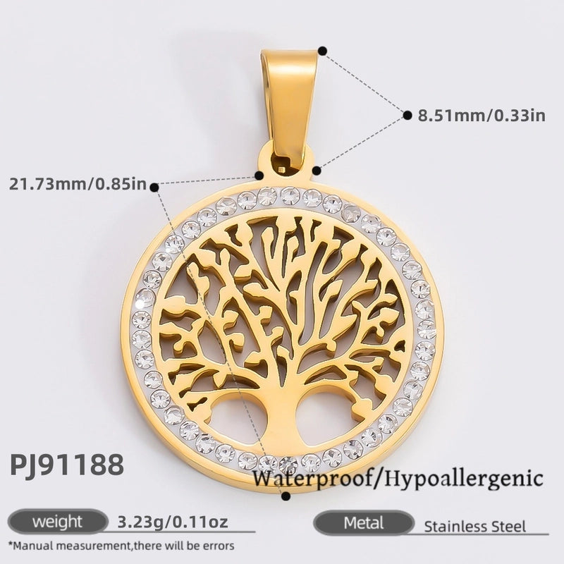 1 Piece 304 Stainless Steel Devil’s Eye Conch Heart Shape Jewelry Accessories Pendant