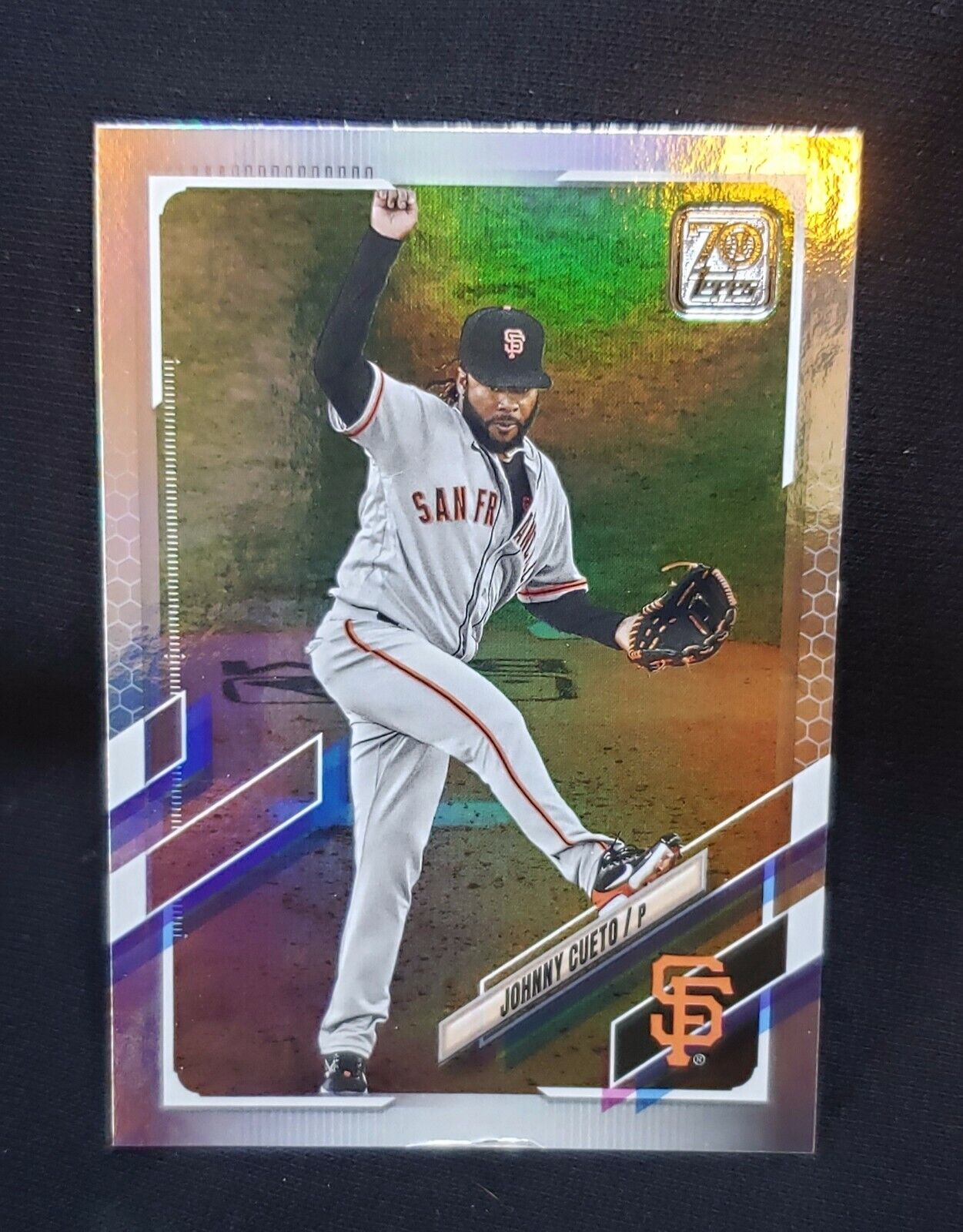 JOHNNY CUETO 'SAN FRANCISCO GIANTS' 2021 TOPPS RAINBOW CARD