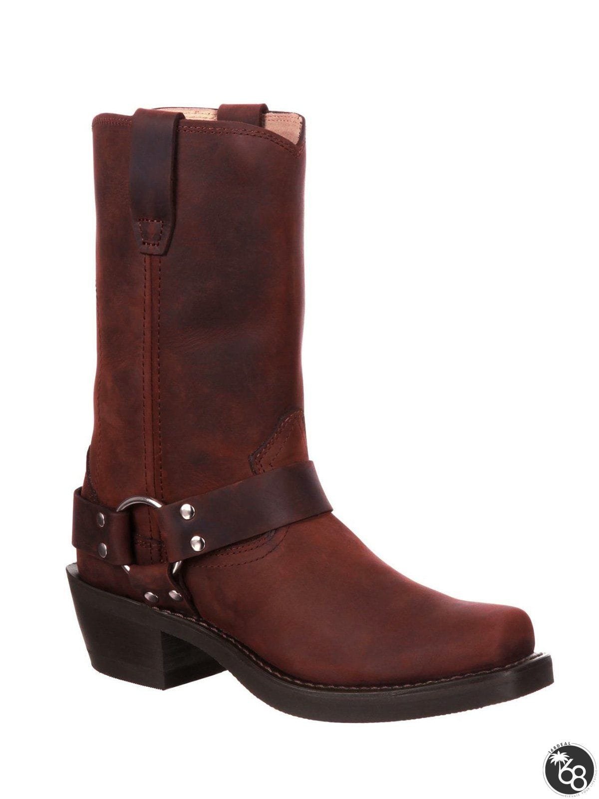 Vintage Low Heel Square Toe Riding Boots | 168DEAL