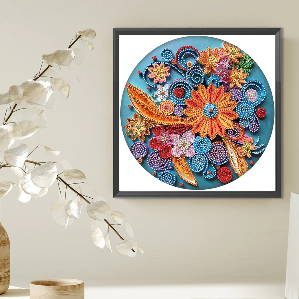 Diamond Painting - Partial Special Shaped Drill - Flower(Canvas|30*30cm)