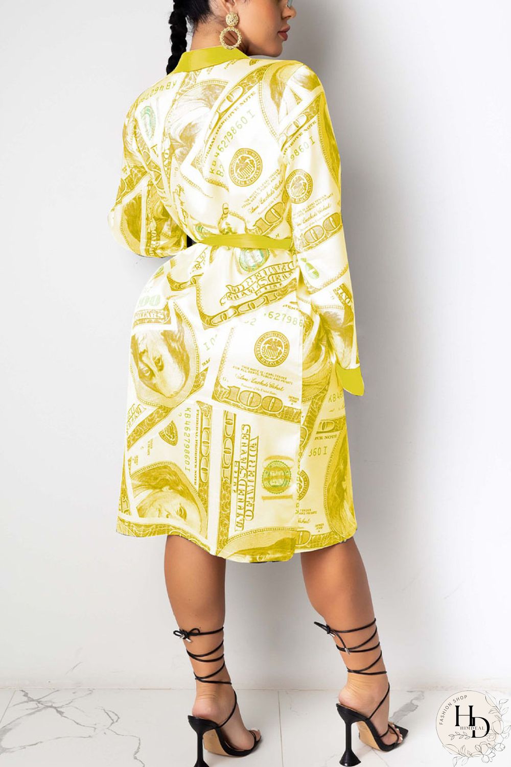 Red Sexy Print Frenulum Outerwear