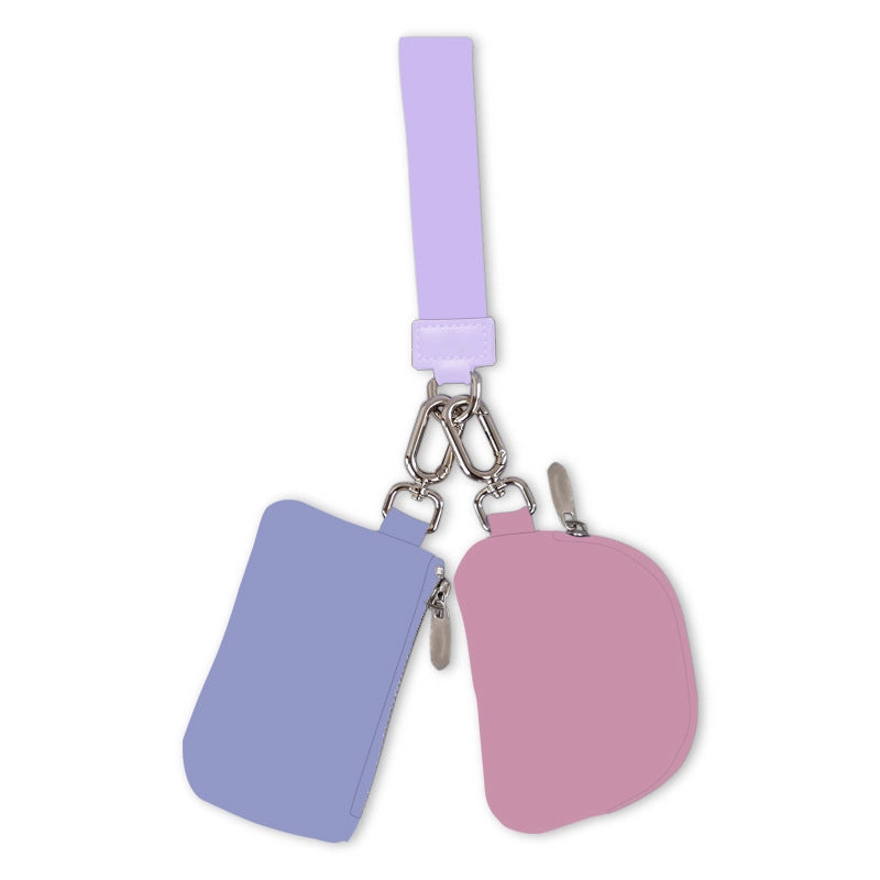 Women’s Solid Color Nylon Side Zipper Coin Purses