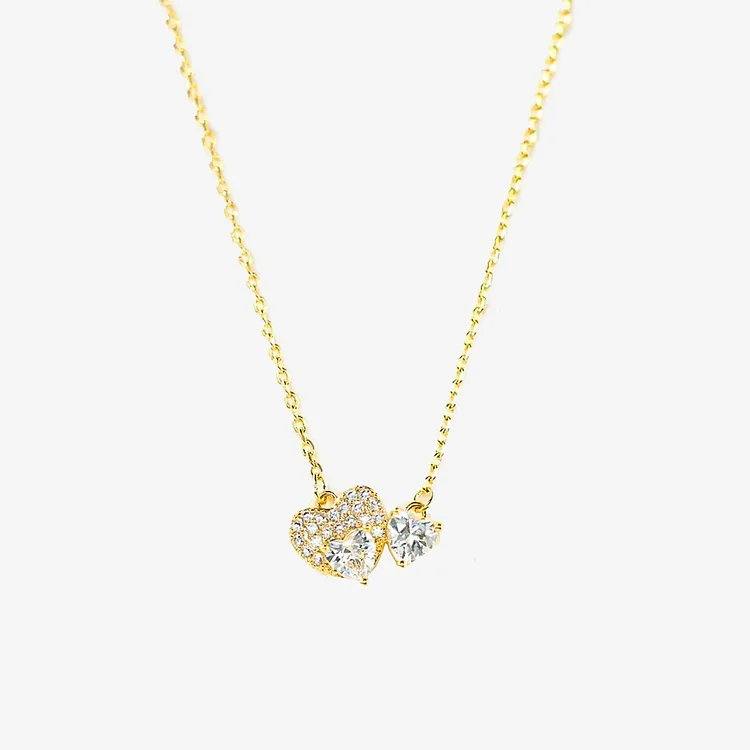 For Granddaughter - I'll Always Have You Diamond Hearts Necklace