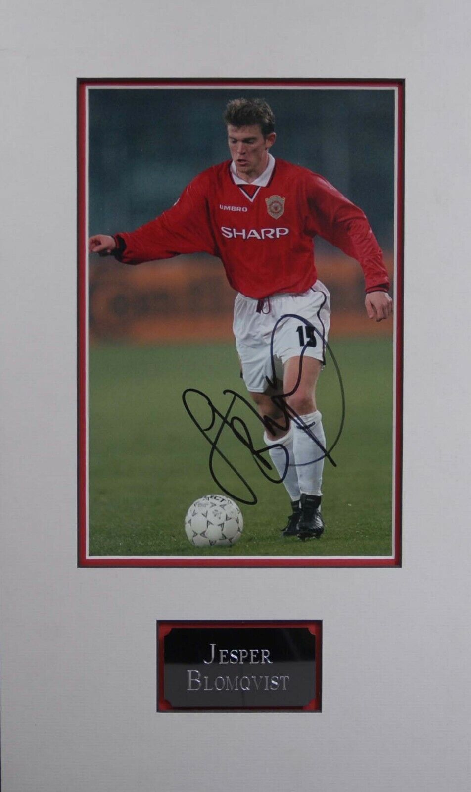 Jesper BLOMQVIST Signed & Mounted 12x8 Photo Poster painting AFTAL COA Manchester United Man Utd