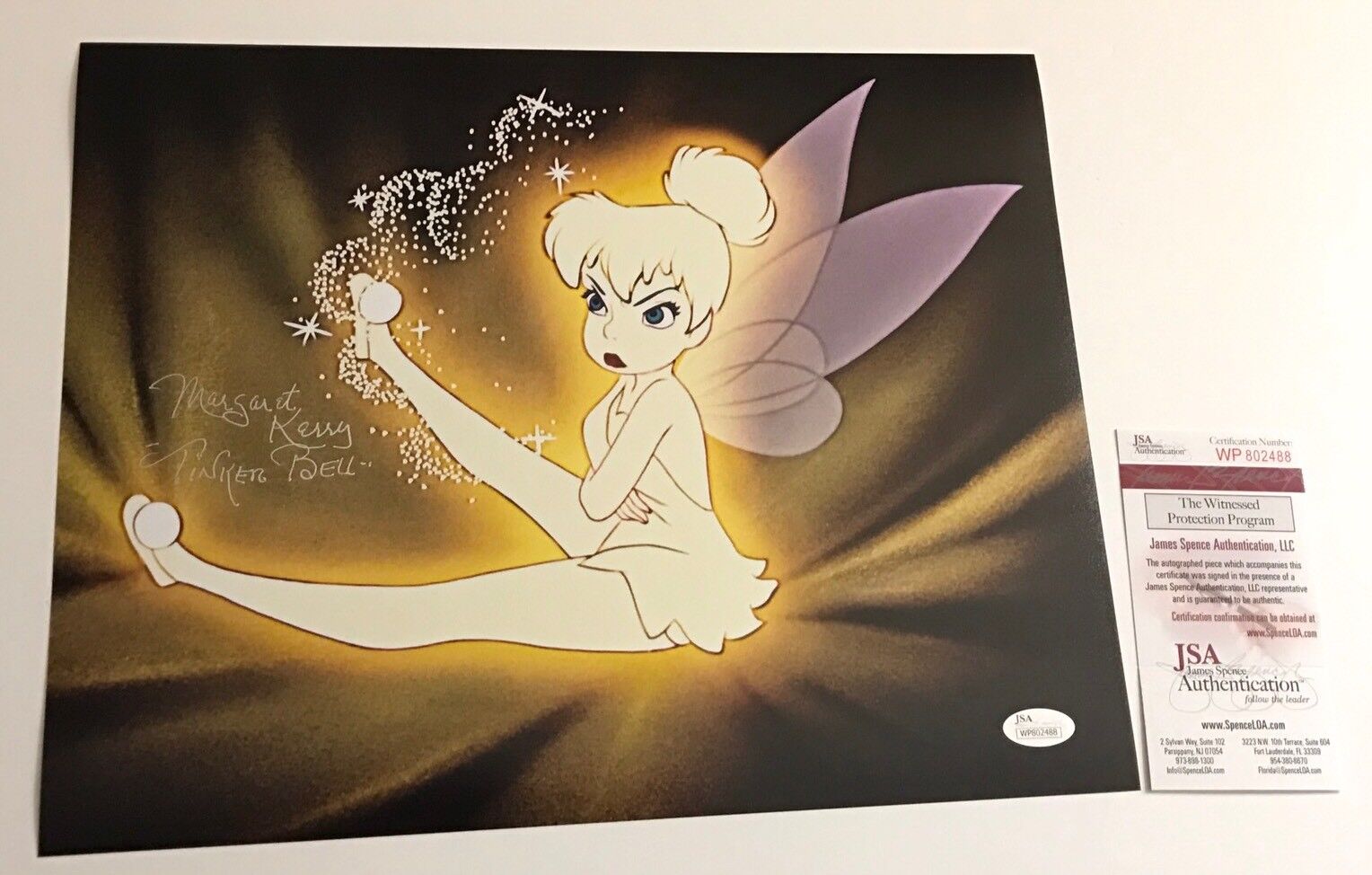 MARGARET KERRY Signed TINKER BELL 11x14 Photo Poster painting PROOF Autograph Disney JSA COA