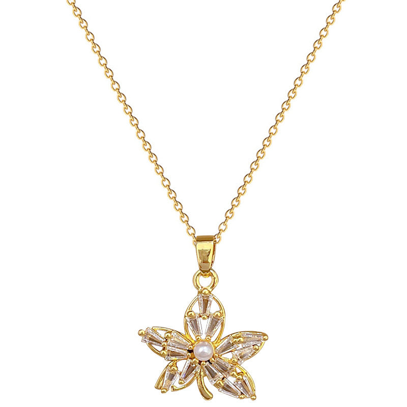 Korean Cosmos Geometric Titanium Steel Electroplating Earrings