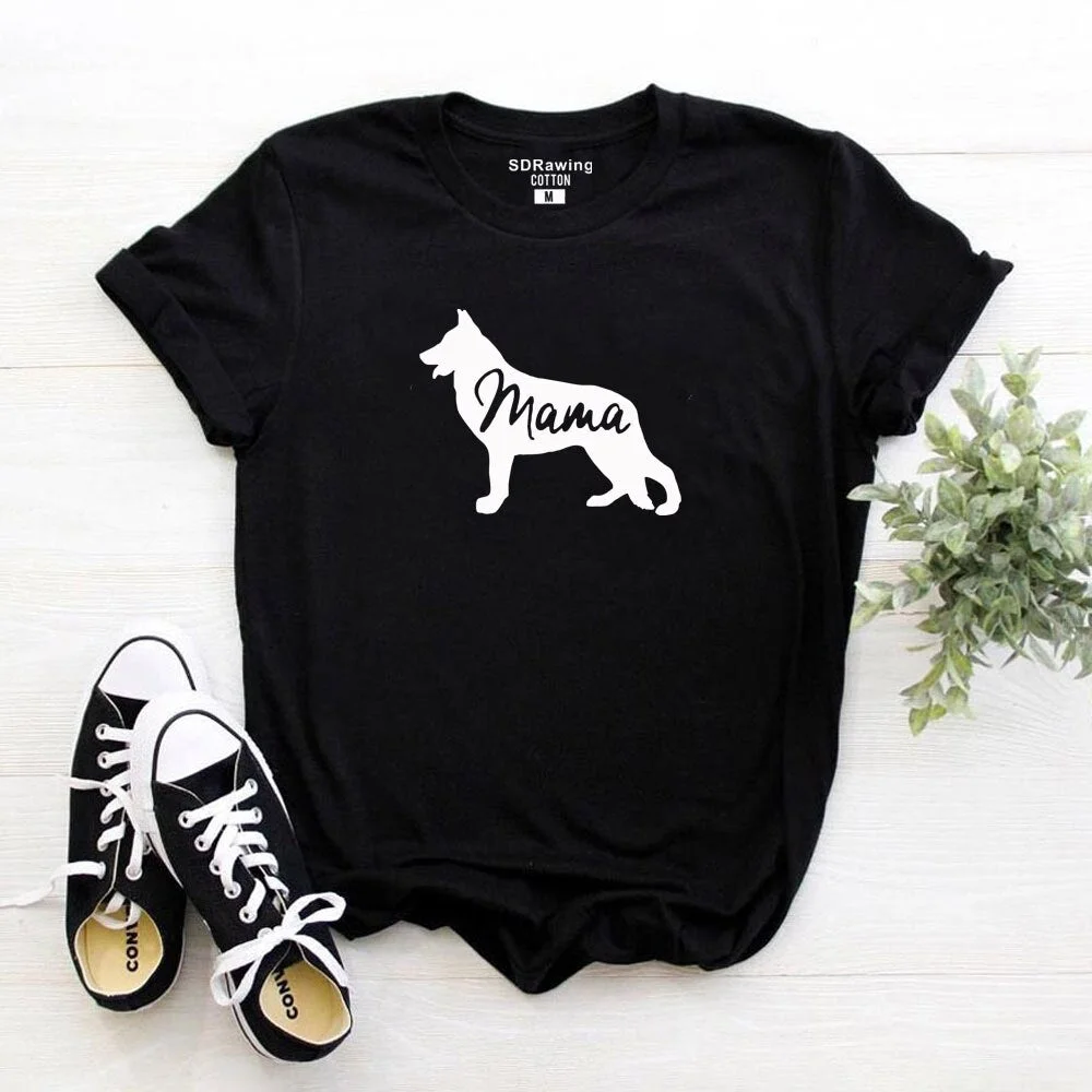 German Shepherd Shirt Gift For Dog Lovers T Shirt Pet Lover Gift Dog Mom Shirt Animal Lover Dog Owner Mama tops Ladies tees