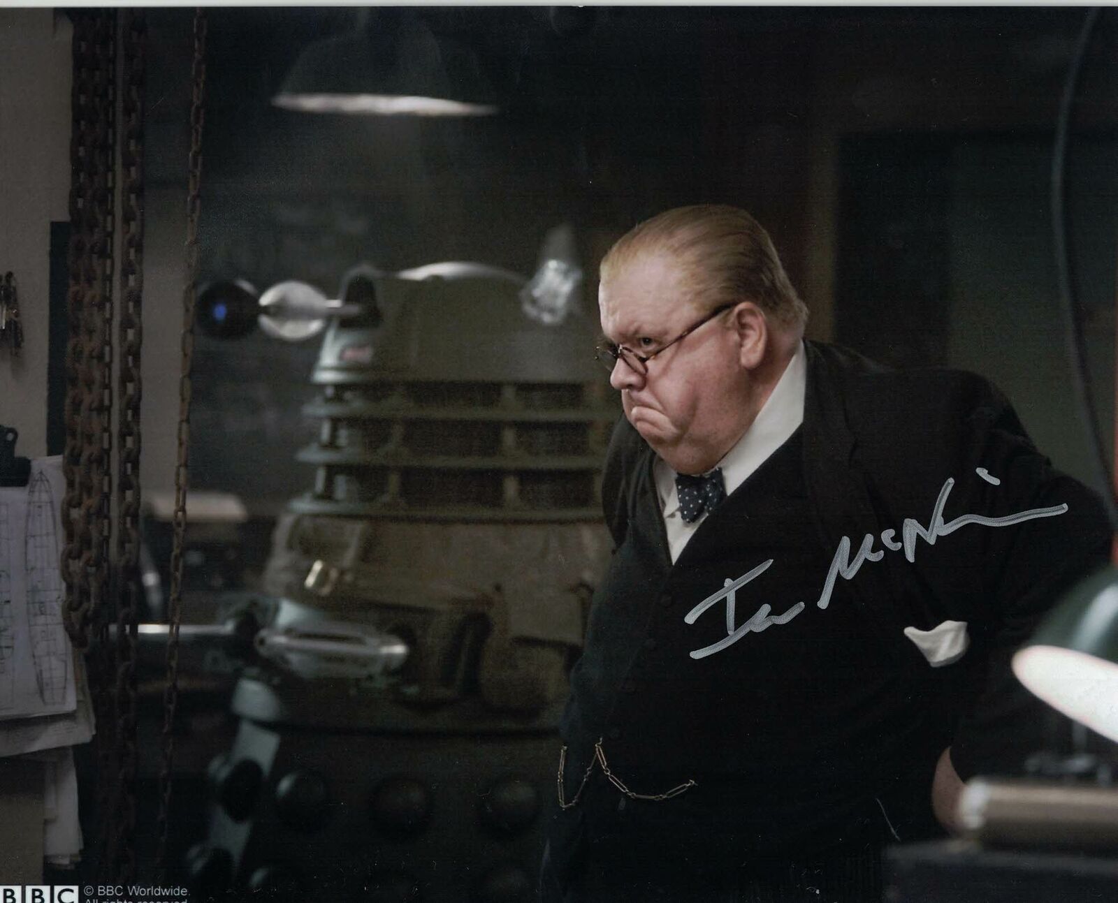 IAN MCNEICE - Churchill in Doctor Who - hand signed 10 x 8 Photo Poster painting