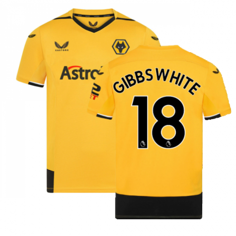 Wolves FC Morgan Gibbs-White 18 Home Shirt Kit 2022-2023