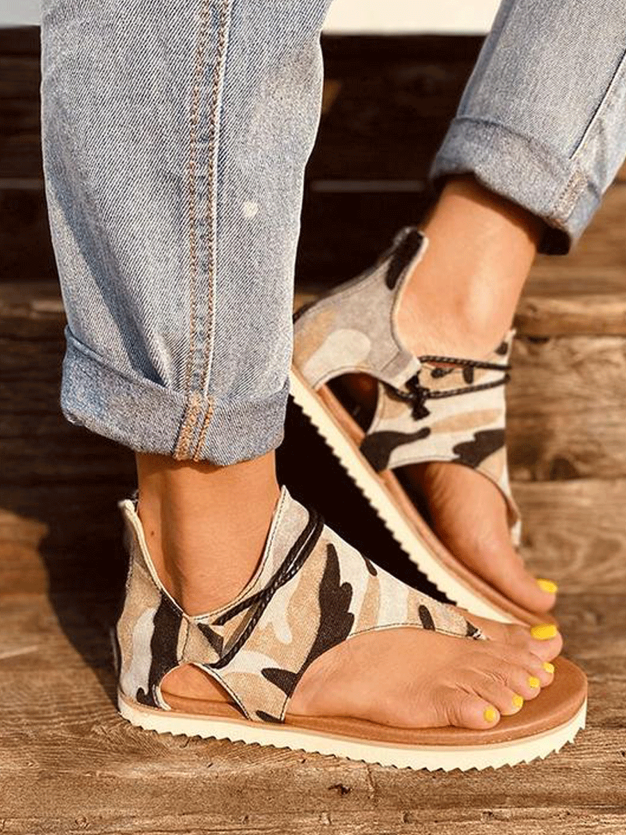 Summer Beach Casual Camouflage Flip-flops Sandals