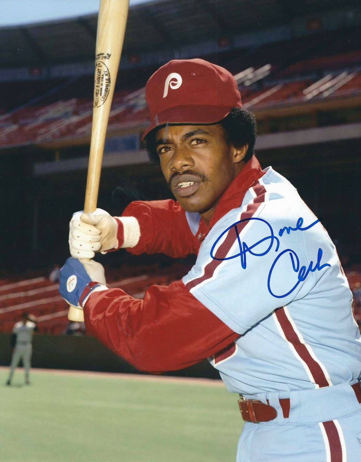 Autographed DAVE CASH 8x10 Philadelphia Phillies Photo Poster painting w/ Show Ticket