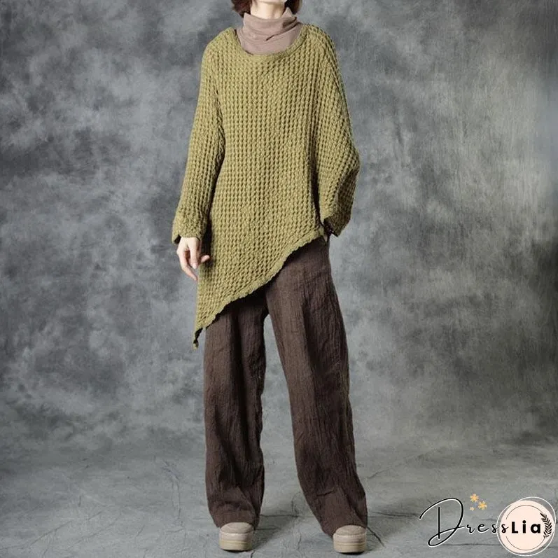 Women Spring Casual Irregular Sweater