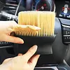 Auto Interior Dust Soft Brush Air Conditioning Outlet Cleaning Brush (Yellow)