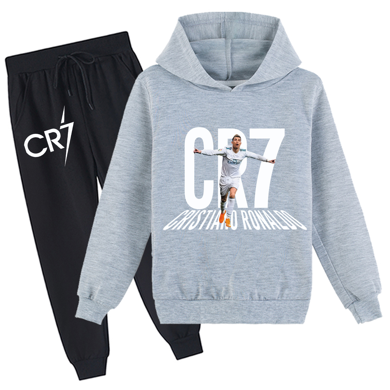 Mayoulove Kids Cristiano Ronaldo Hoodie Set - Cool Soccer Gear for Boys  Girls, Perfect Gift for Young Fans-Mayoulove