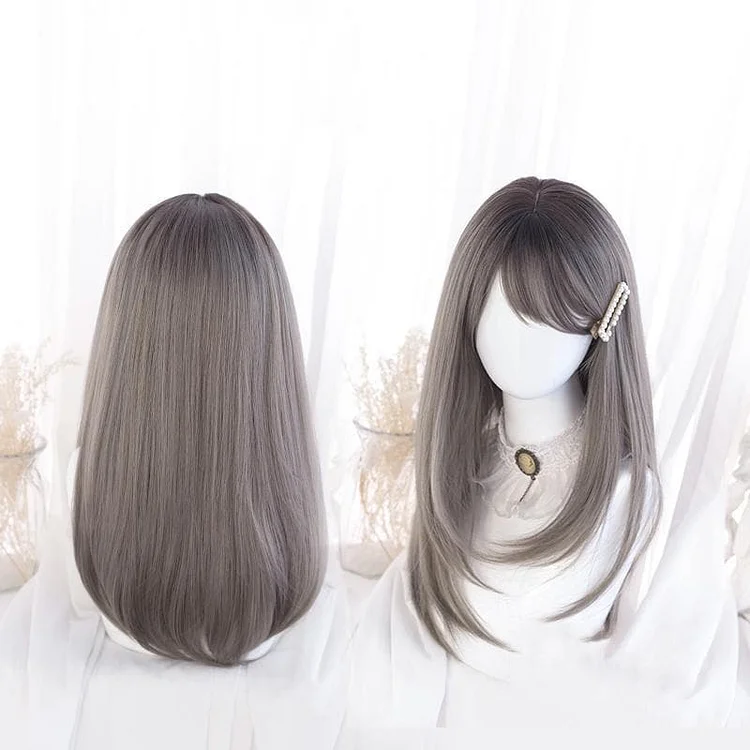 Sweet Everyday Casual Gradient Brown Straight Lolita Wig SS1687