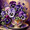 (US Only)Paint By Numbers Kit On Canvas DIY Oil Art Phalaenopsis Picture Decor40x40cm