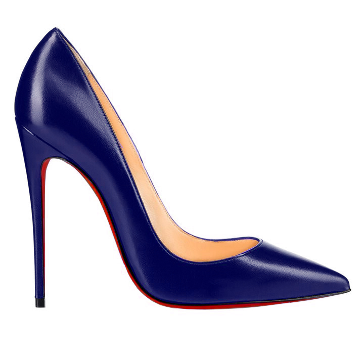 Women's Red Bottom Pointy Toe Party Wedding High Heels Matte Shoes-MERUMOTE